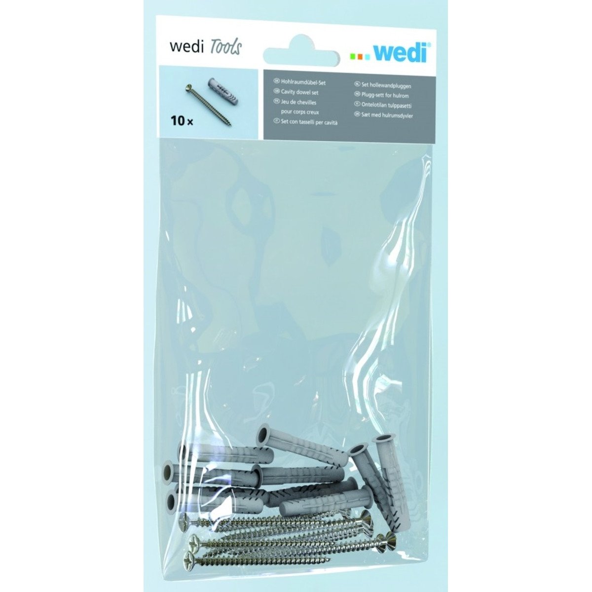 Kit de chevilles de fixation pour supports creux pour la fixation wedi Tools