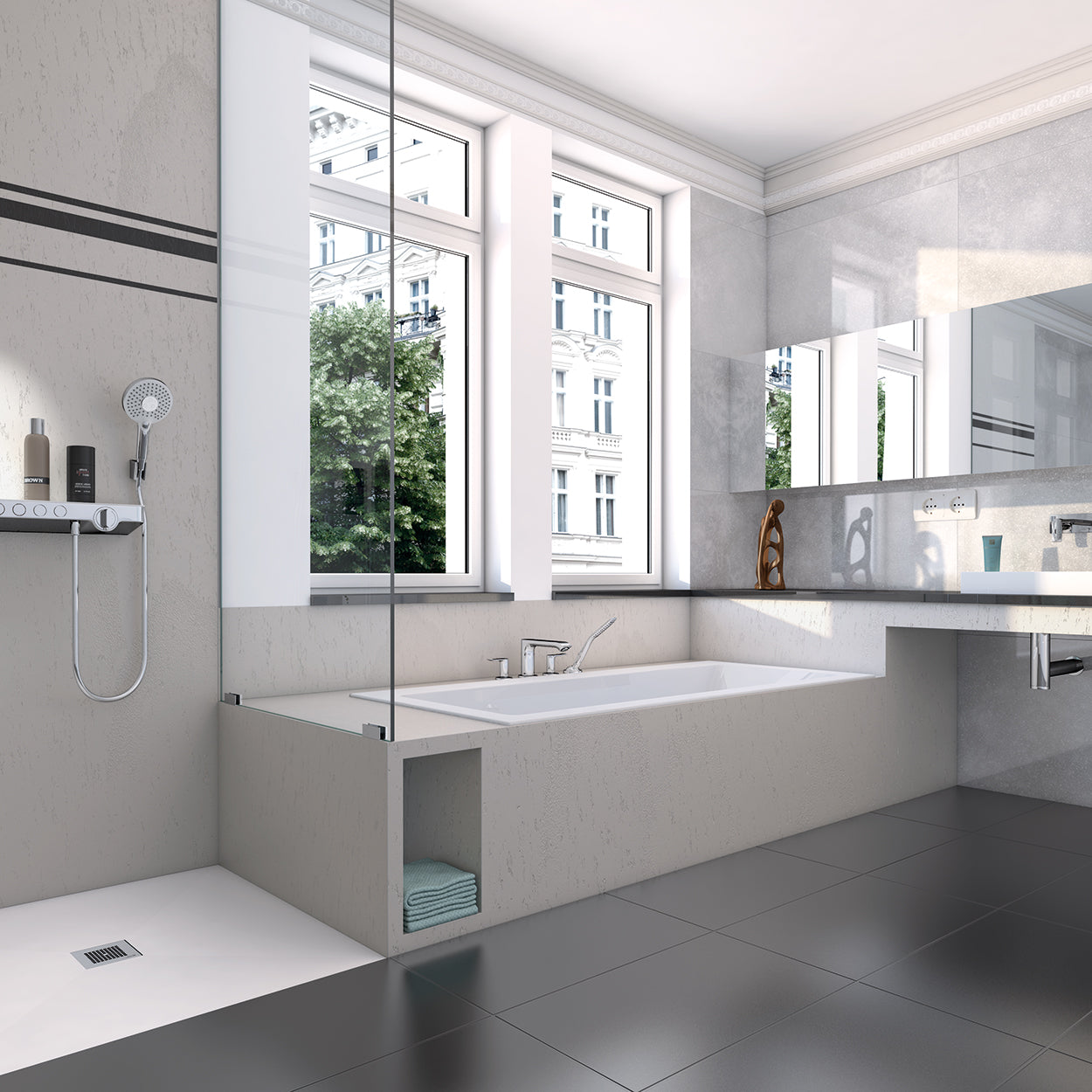 Fundo Top Plano revêtement prêt-à-poser, homogène pur blanc