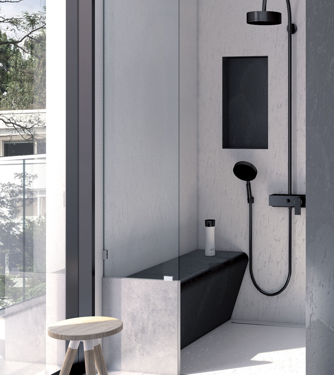 Revêtement mural douche wedi Top Wall - Aspect pierre naturelle