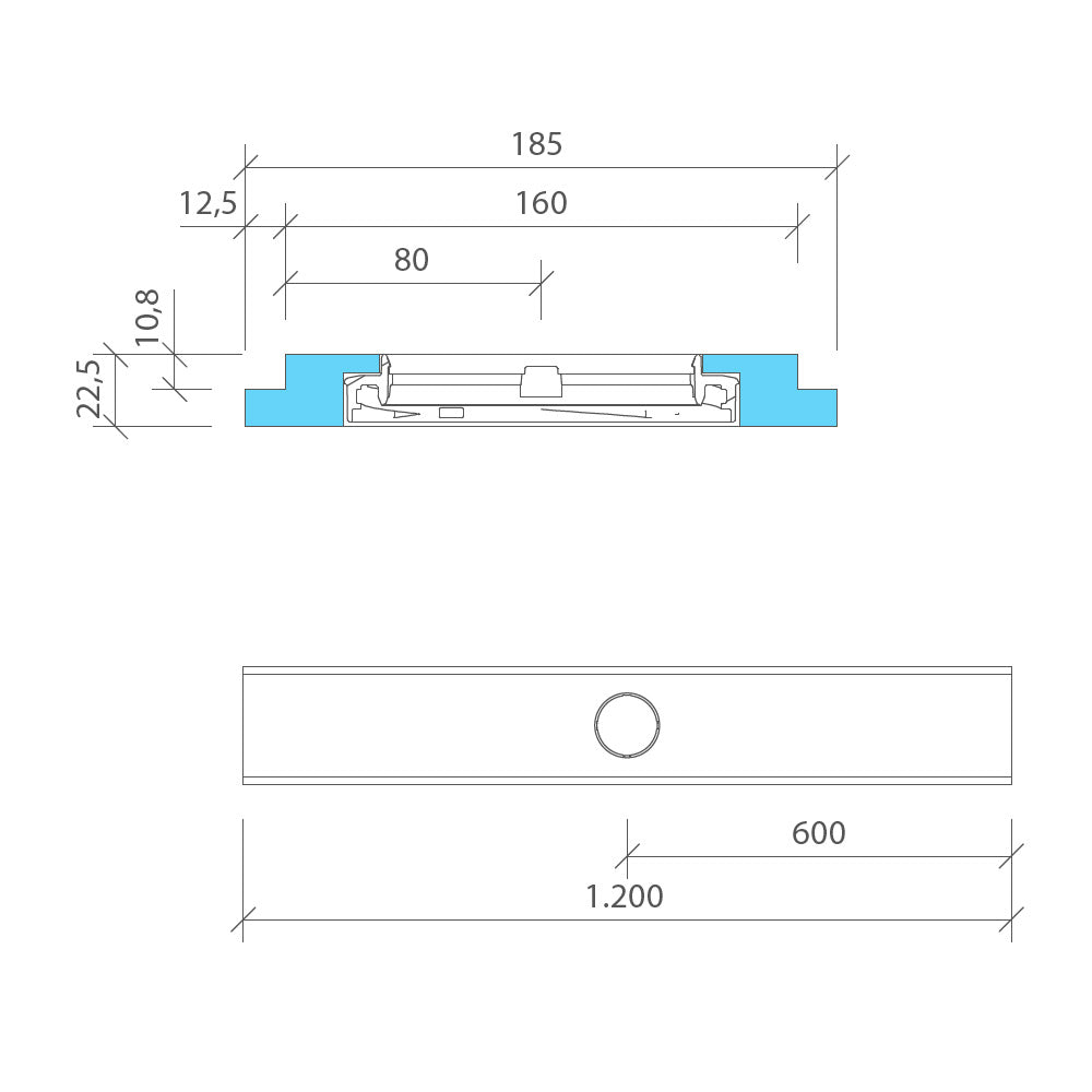 Support de barrette d’écoulement Fundo Flex