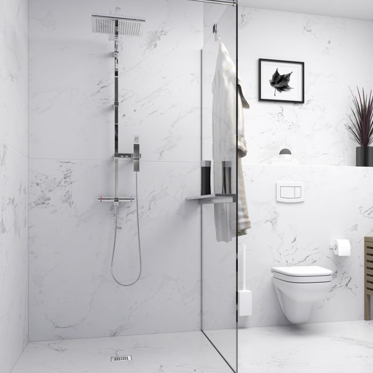 Cloison de douche avec réseau d’eau froide et chaude - Sanwell XS