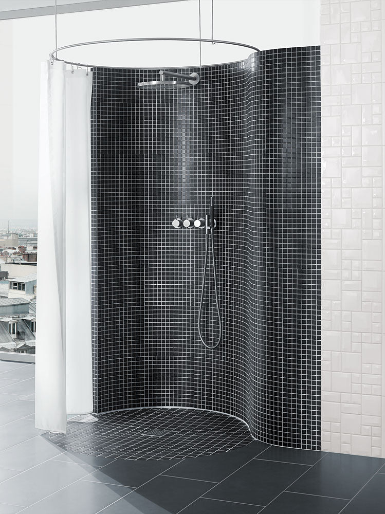 Receveur de douche wedi Fundo Trollo circulaire, écoulement centré
