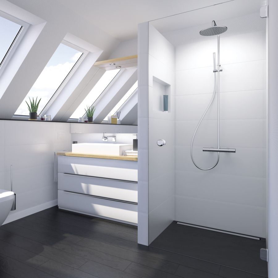 Cloison de douche avec réseau d’eau froide et chaude - Sanwell XS