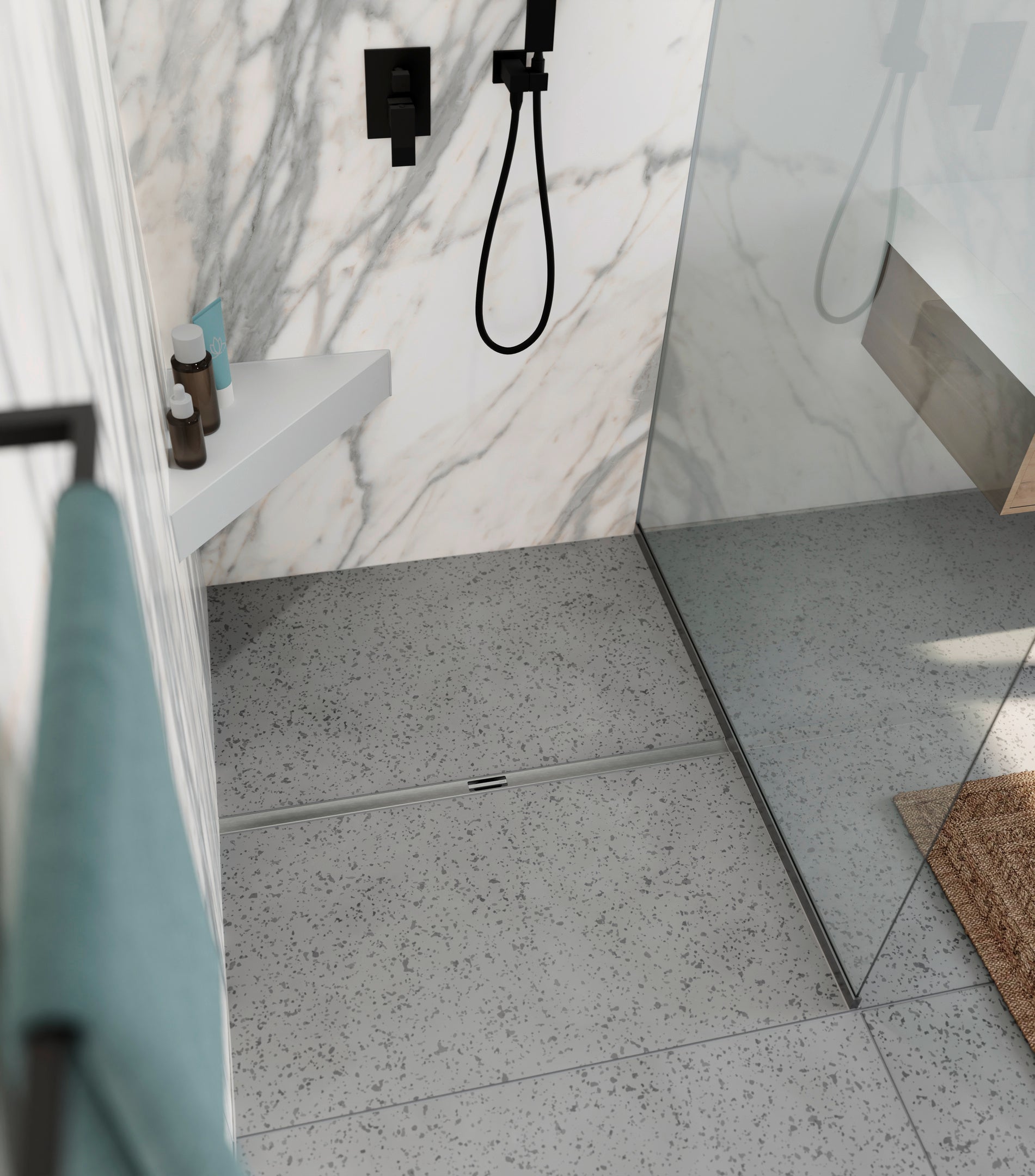 Siège d'angle de douche avec Top - wedi Sanoasa
