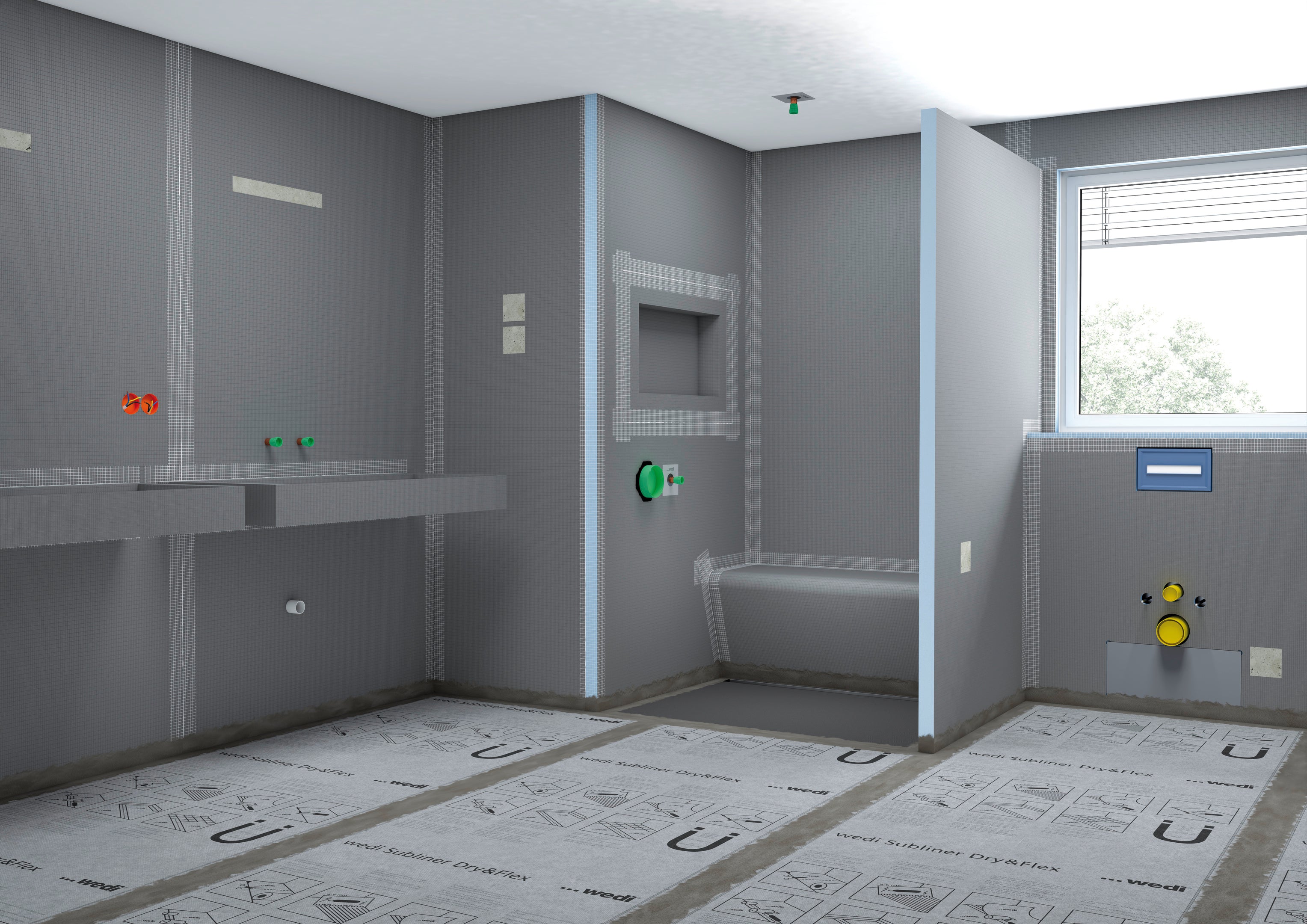 Kit de fixation - Mélaminé - Renfort des panneaux - wedi Tools